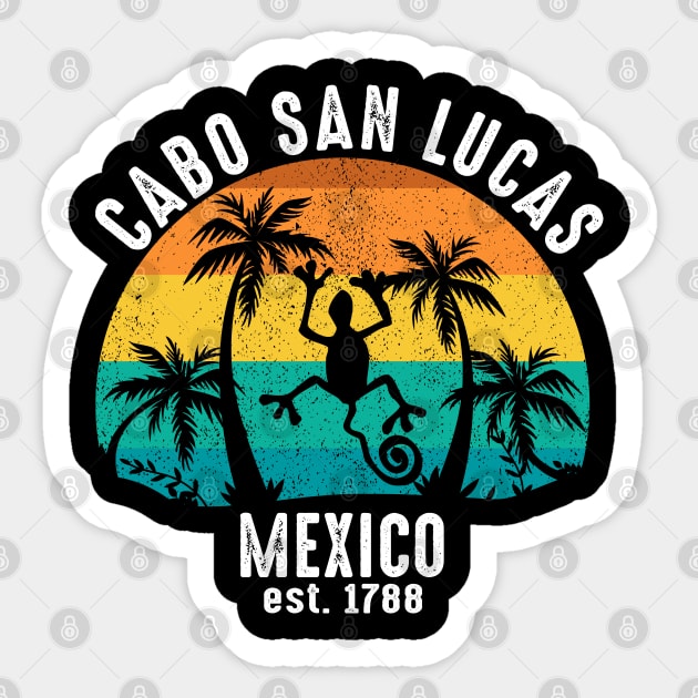 Cabo San Lucas Mexico Sunset Iguana Beach Design Sticker by FilsonDesigns
